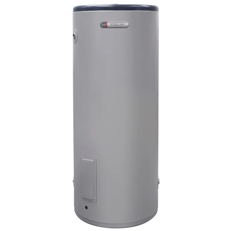 Rheem Stellar® 125L Stainless Steel Electric Water Heater (Model 4A1125), energy-efficient and reliable hot water solution for small families.