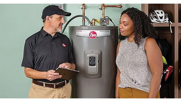 Rheem Stellar 80L stainless steel electric water heater with anode-free design for low maintenance and reliable hot water.