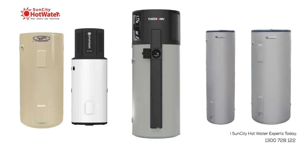 Gympie-Hot-Water-Systems-Installations-Rheem-Stellar-250l-Aquamax-250L-Electric-Envirosun-HP-Plus-330l